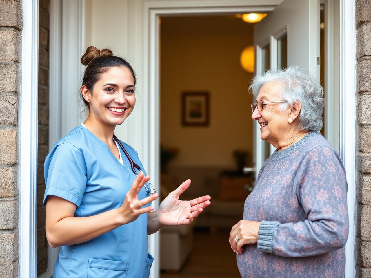 Care worker welcomed at home