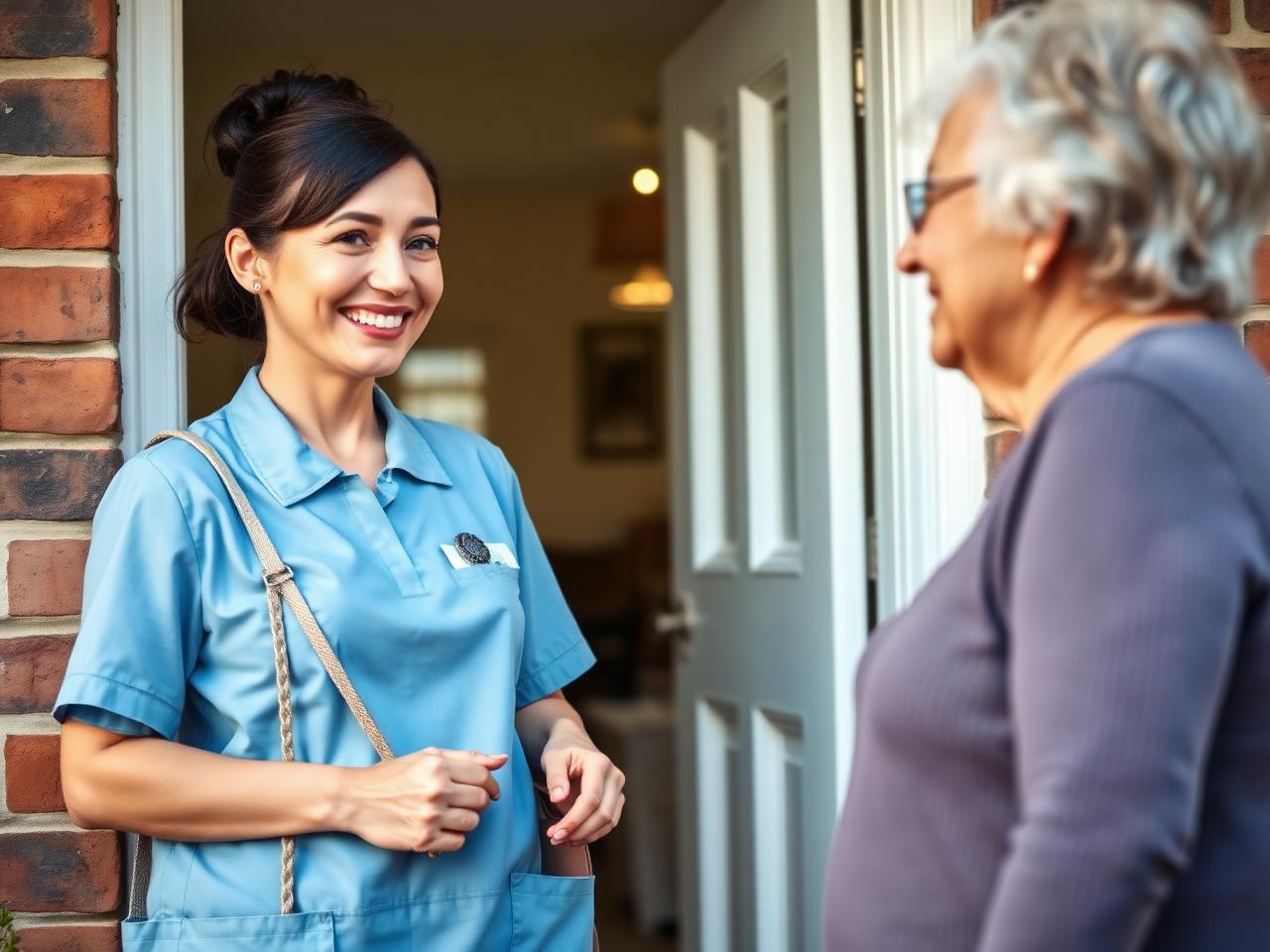Carer greeted at front door